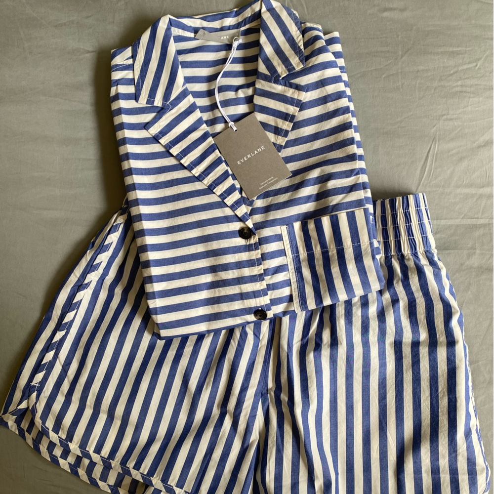 Everlane Poplin shirt and matching shorts